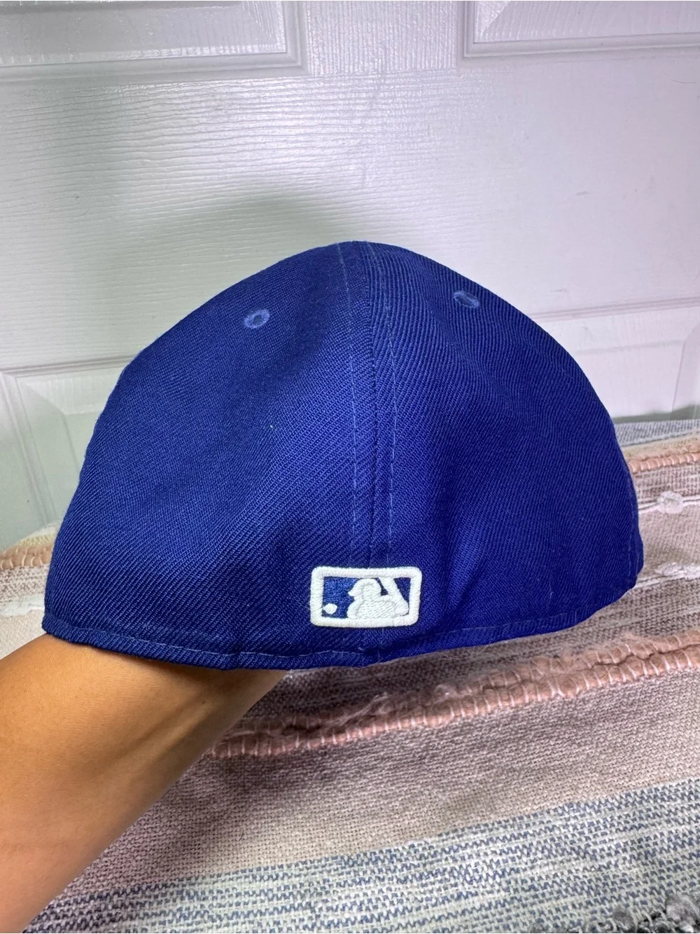 New Era LA Dodgers Fitted Cap in Royal Blue with Embroidered Patches